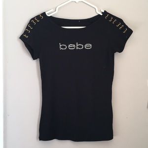 Black bebe t-shirt